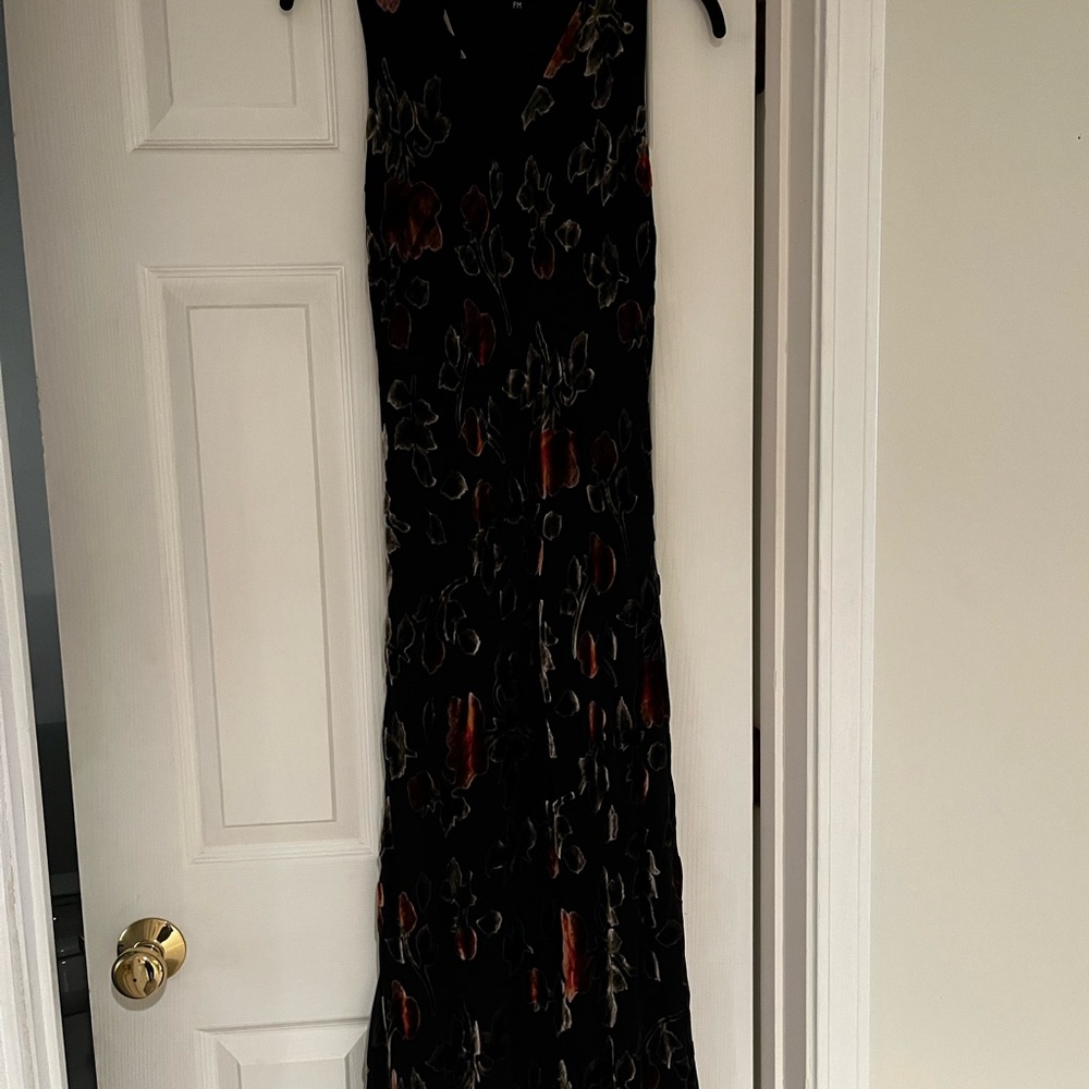 Lily Black and Red Floral Maxi Dress